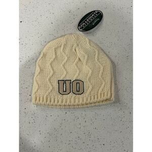 University of Oregon Beanie 100% Wool Hat Bogin Cable Knit
